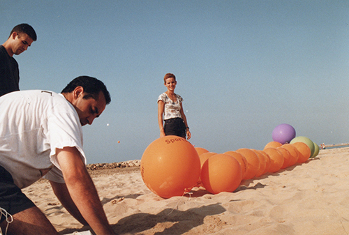 Instalación en la playa de Cunit