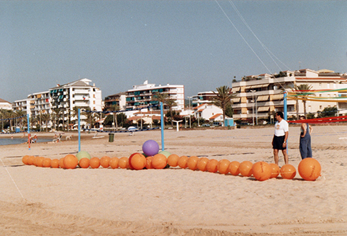 Instalación en la playa de Cunit